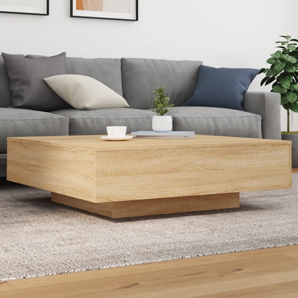 Coffee Table 100x100x31 cm Engineered Wood Sonoma oak