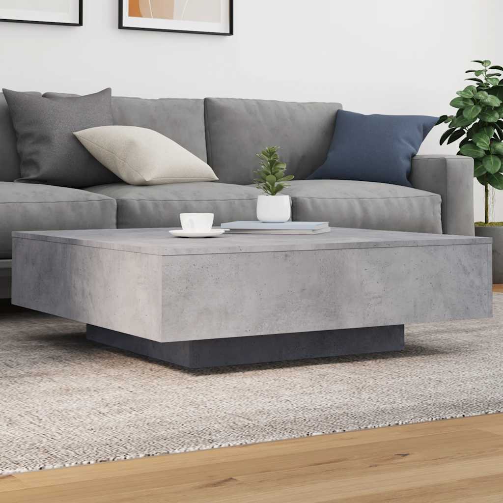 Coffee Table 100x100x31 cm Engineered Wood Concrete grey