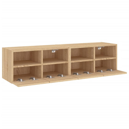 TV Wall Cabinets 60x30x30 cm Engineered Wood 2 pcs Sonoma oak