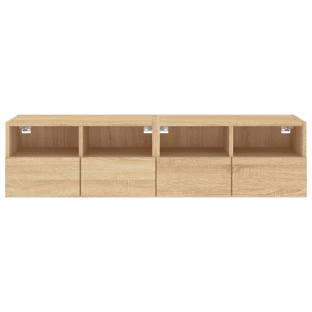 TV Wall Cabinets 60x30x30 cm Engineered Wood 2 pcs Sonoma oak