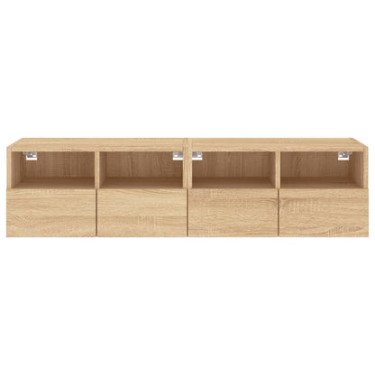 TV Wall Cabinets 60x30x30 cm Engineered Wood 2 pcs Sonoma oak