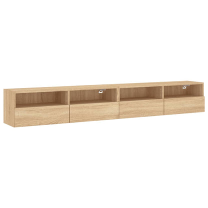 TV Wall Cabinets 100x30x30 cm Engineered Wood 2 pcs Sonoma oak