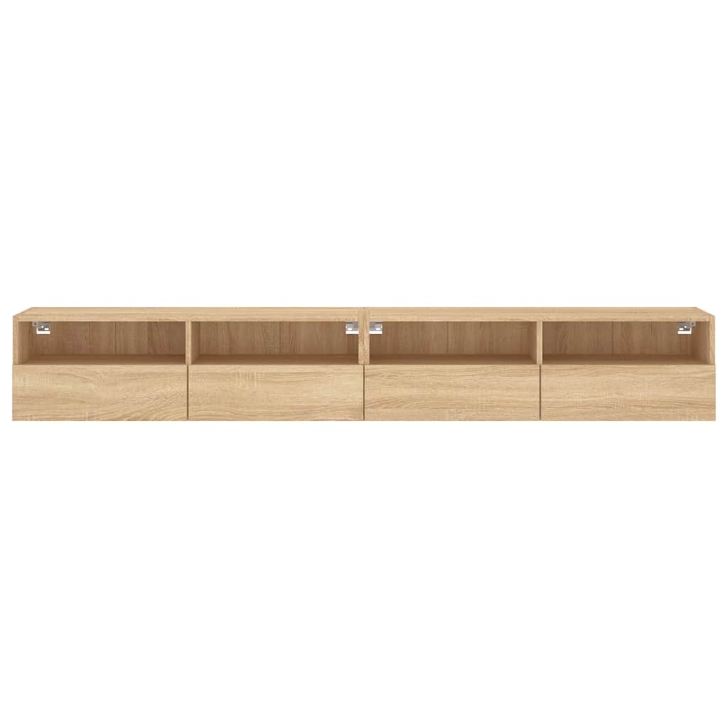 vidaXL TV Wall Cabinets 2 pcs Sonoma Oak 100x30x30 cm Engineered Wood 6