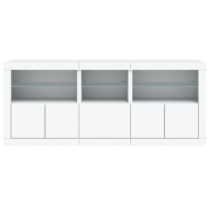 vidaXL Sideboard with LED Lights White 162x37x67 cm 6