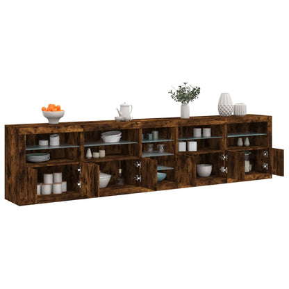 vidaXL Sideboard with LED Lights 283x37x67 cm