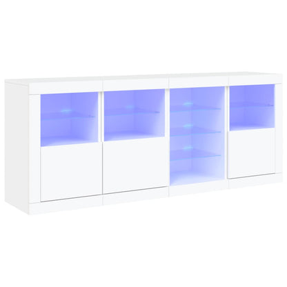 vidaXL Sideboard with LED Lights White 164x37x67 cm 2