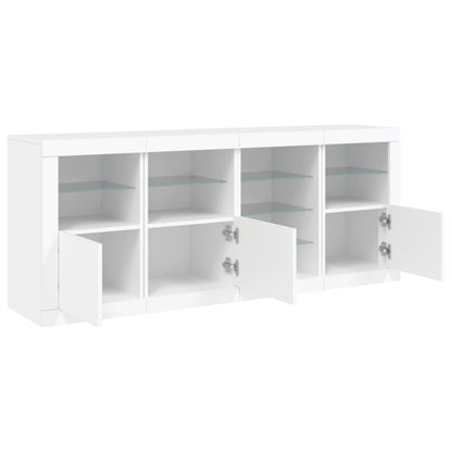 vidaXL Sideboard with LED Lights White 164x37x67 cm 6