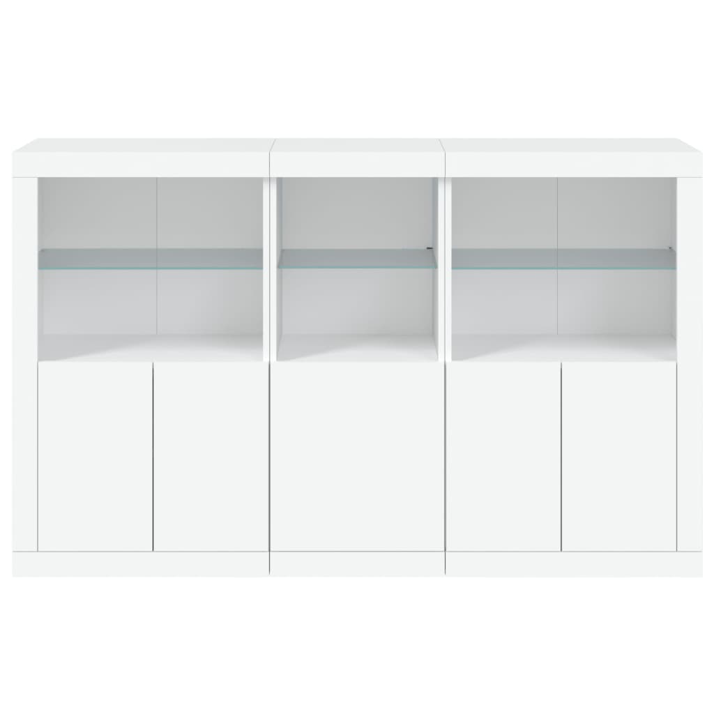 vidaXL Sideboard with LED Lights White 162x37x100 cm 6