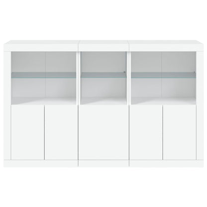 vidaXL Sideboard with LED Lights White 162x37x100 cm 6