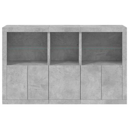vidaXL Sideboard with LED Lights Concrete Grey 162x37x100 cm 6