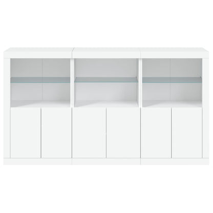vidaXL Sideboard with LED Lights White 181.5x37x100 cm 6
