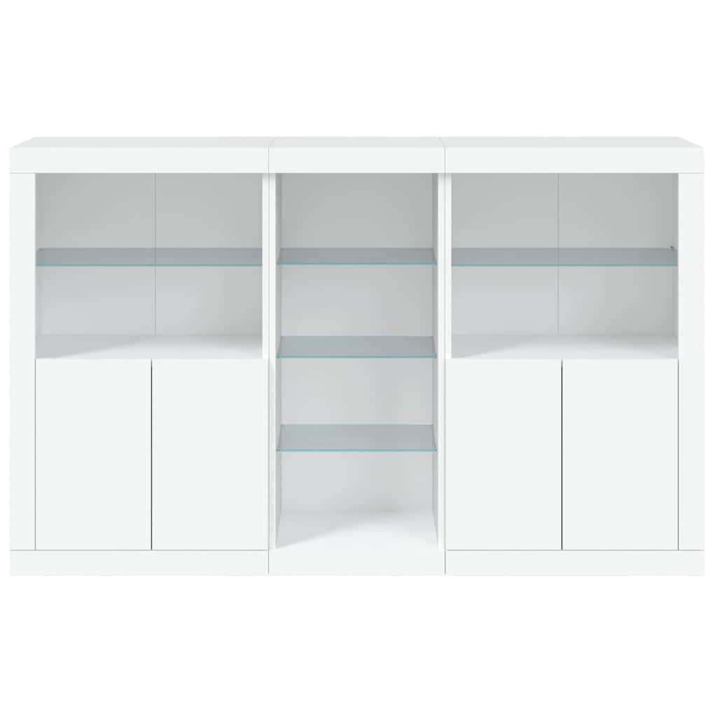 vidaXL Sideboard with LED Lights White 162x37x100 cm 6