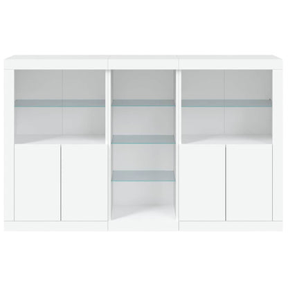 vidaXL Sideboard with LED Lights White 162x37x100 cm 6