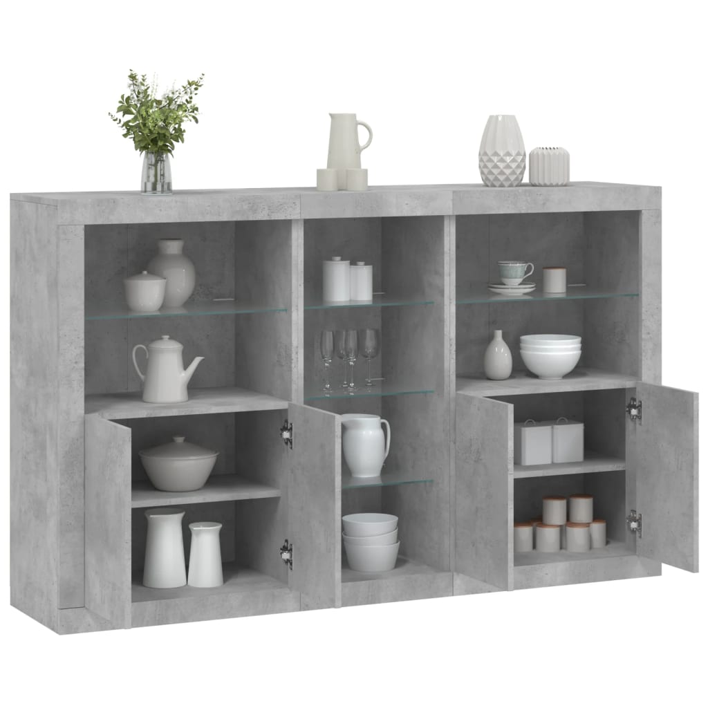 vidaXL Sideboard with LED Lights 162x37x100 cm
