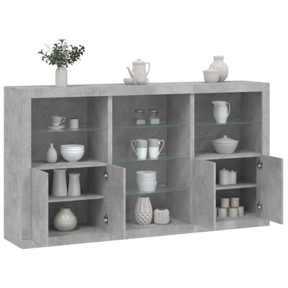 vidaXL Sideboard with LED Lights 181.5x37x100 cm