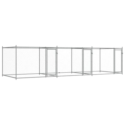 vidaXL Dog Cage with Doors Grey 6x2x1.5 m Galvanised Steel 2