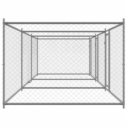 vidaXL Dog Cage with Doors Grey 6x2x1.5 m Galvanised Steel 5