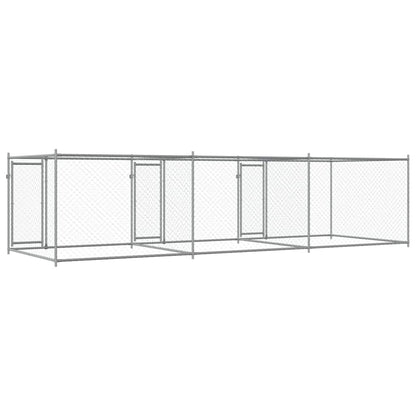 vidaXL Dog Cage with Doors Grey 6x2x1.5 m Galvanised Steel 6
