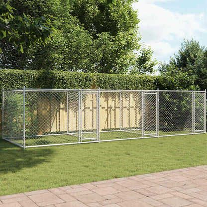 vidaXL Dog Cage with Doors Grey 6x2x1.5 m Galvanised Steel 1