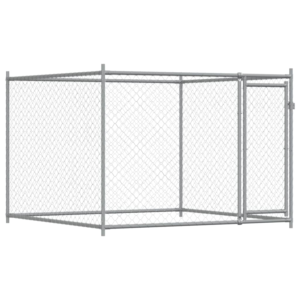 vidaXL Dog Cage with Doors Grey 8x2x1,5 m Galvanised Steel 5