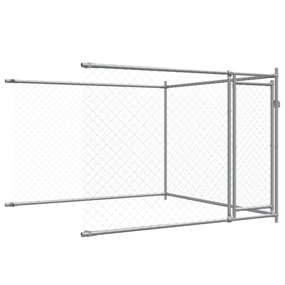 vidaXL Dog Cage with Doors Grey 8x2x1,5 m Galvanised Steel 6