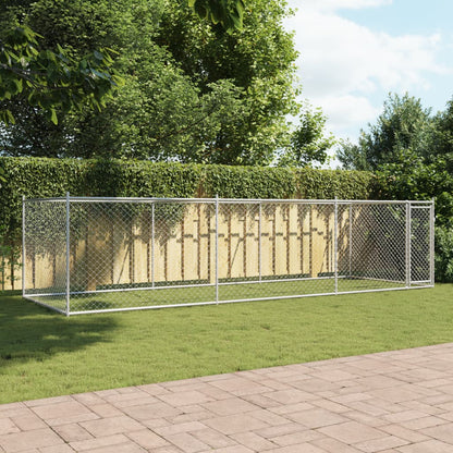 vidaXL Dog Cage with Door Grey 6x2x1.5 m Galvanised Steel 3