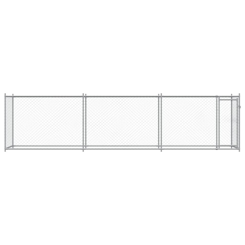 vidaXL Dog Cage with Door Grey 6x2x1.5 m Galvanised Steel 4