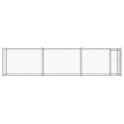 vidaXL Dog Cage with Door Grey 6x2x1.5 m Galvanised Steel 4