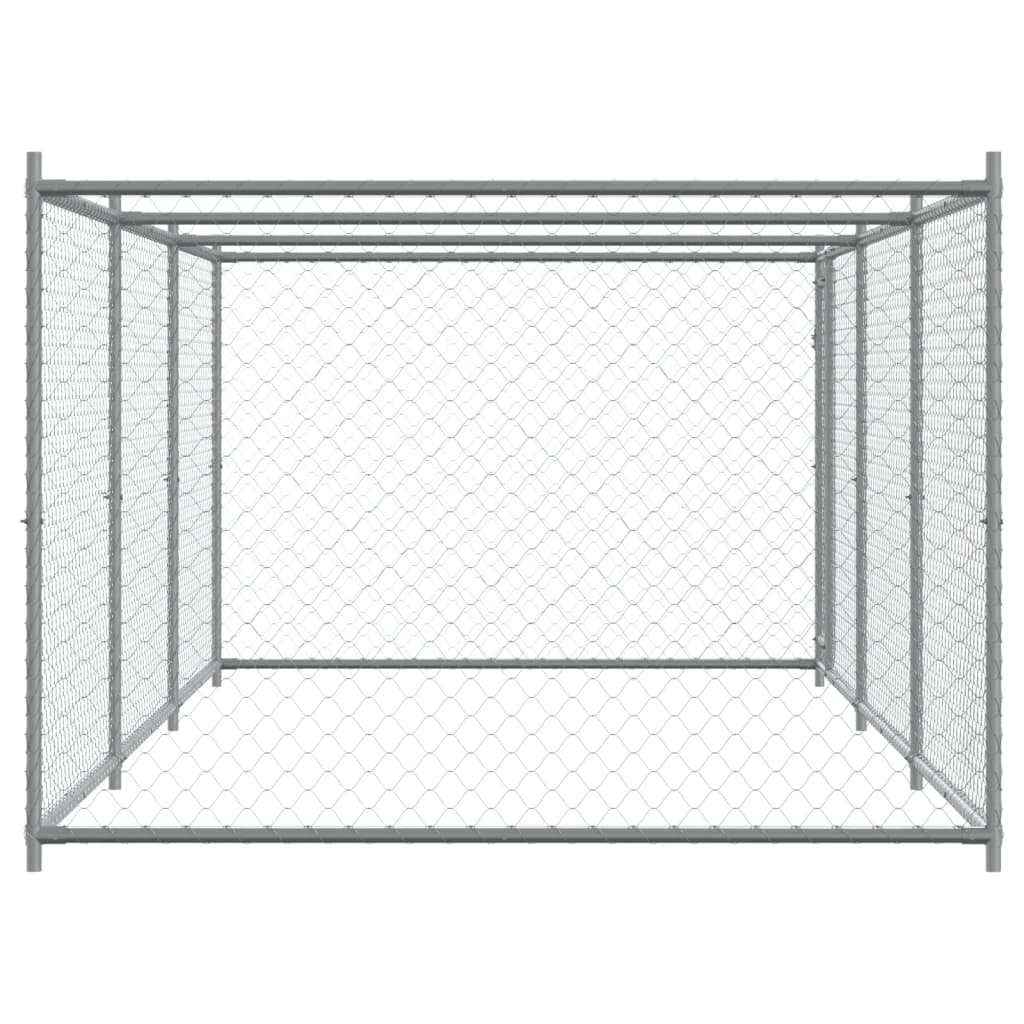 vidaXL Dog Cage with Door Grey 6x2x1.5 m Galvanised Steel 5