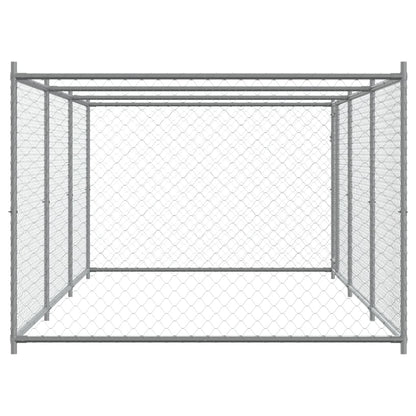 vidaXL Dog Cage with Door Grey 6x2x1.5 m Galvanised Steel 5