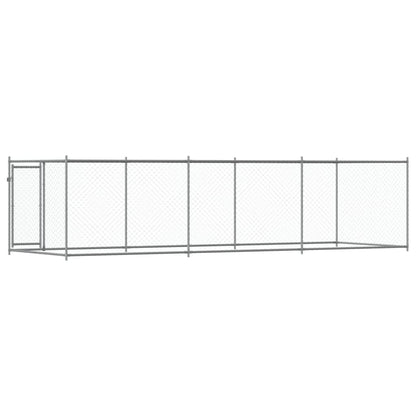 vidaXL Dog Cage with Door Grey 6x2x1.5 m Galvanised Steel 6