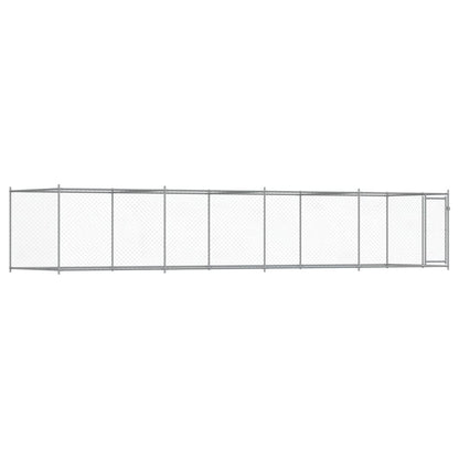 vidaXL Dog Cage with Door Grey 8x2x1,5 m Galvanised Steel 2