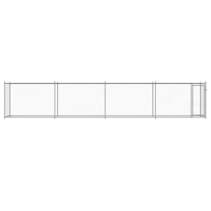 vidaXL Dog Cage with Door Grey 8x2x1,5 m Galvanised Steel 4