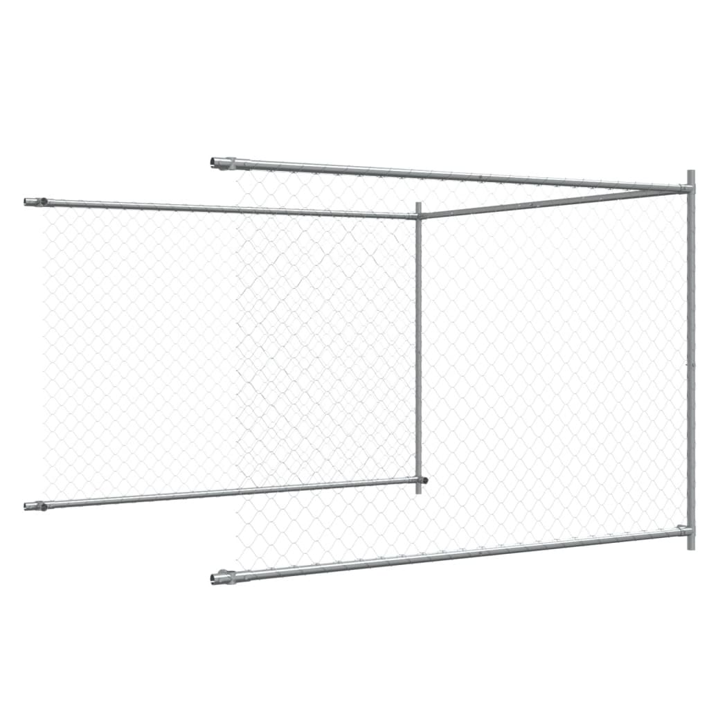 vidaXL Dog Cage with Door Grey 8x2x1,5 m Galvanised Steel 6