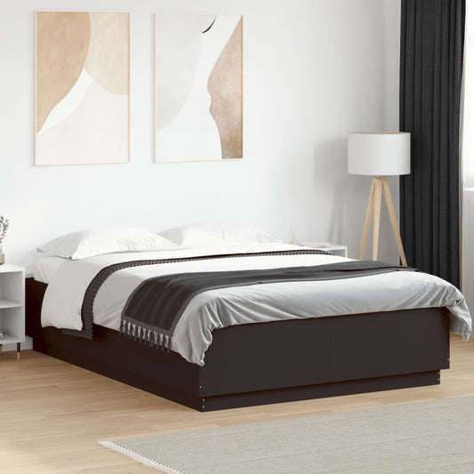 Bed Frame without Mattress 150x200 cm Black
