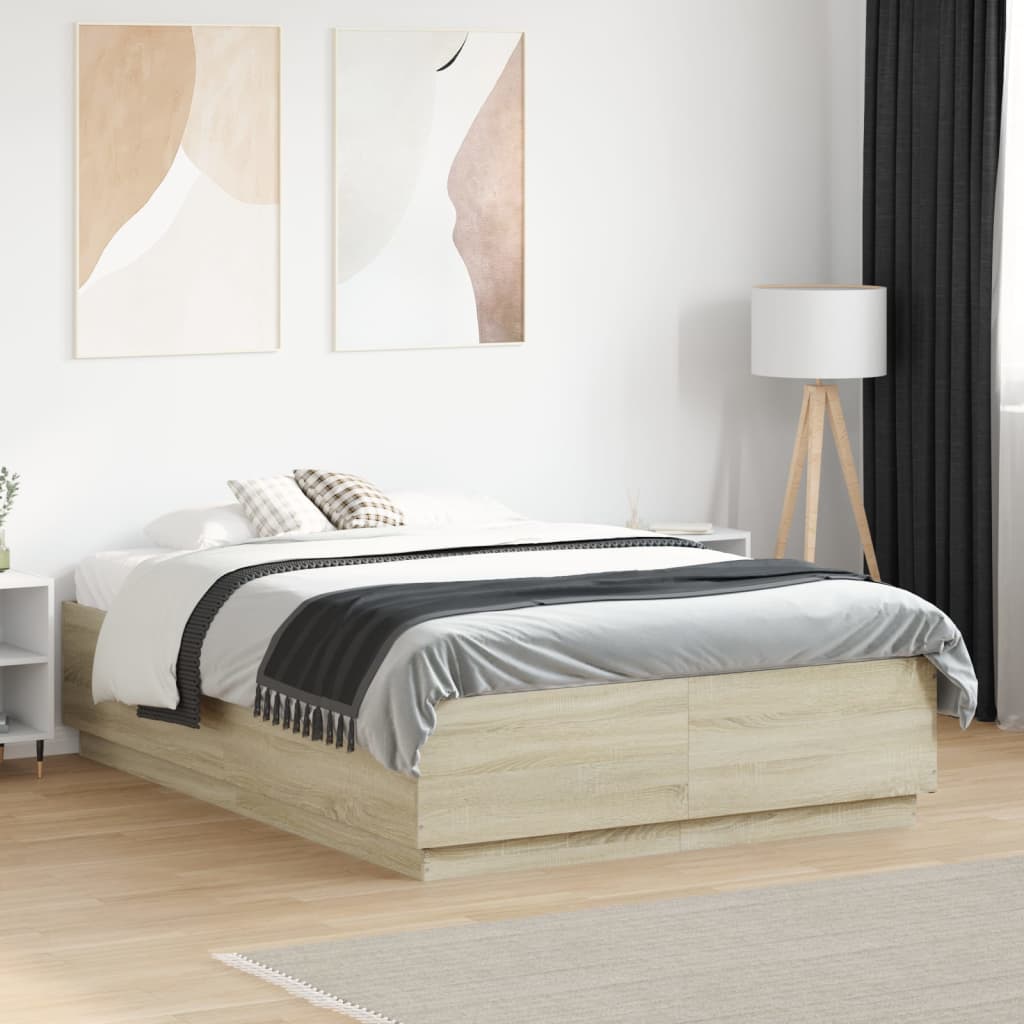 Bed Frame without Mattress 120x190 cm Sonoma oak