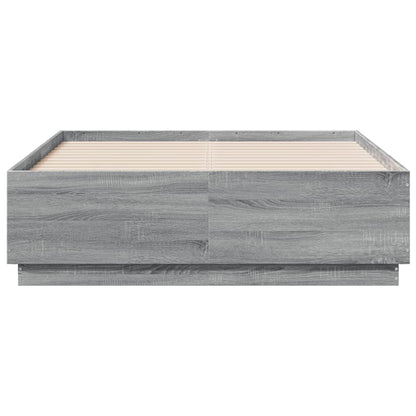 Bed Frame without Mattress 120x190 cm Grey sonoma