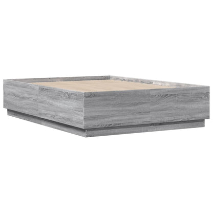 Bed Frame without Mattress 120x190 cm Grey sonoma