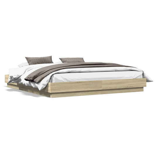 Bed Frame without Mattress 200x200 cm Sonoma oak