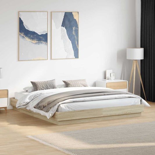 Bed Frame without Mattress 200x200 cm Sonoma oak