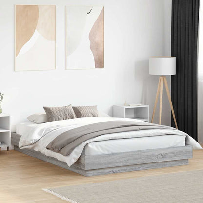 Bed Frame without Mattress 120x200 cm Grey sonoma