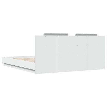 Bed Frame without Mattress 200x200cm White