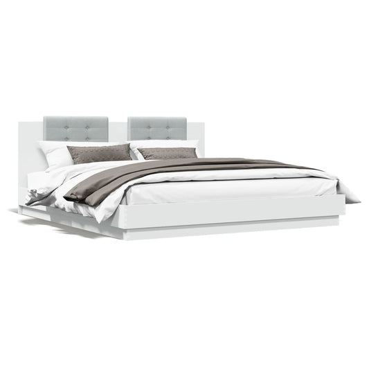 vidaXL Bed Frame without Mattress White 180x200 cm 2