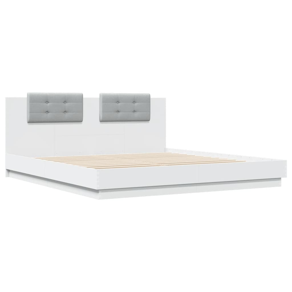 vidaXL Bed Frame without Mattress White 180x200 cm 3