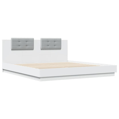 vidaXL Bed Frame without Mattress White 180x200 cm 3
