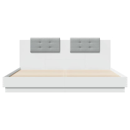 vidaXL Bed Frame without Mattress White 180x200 cm 4