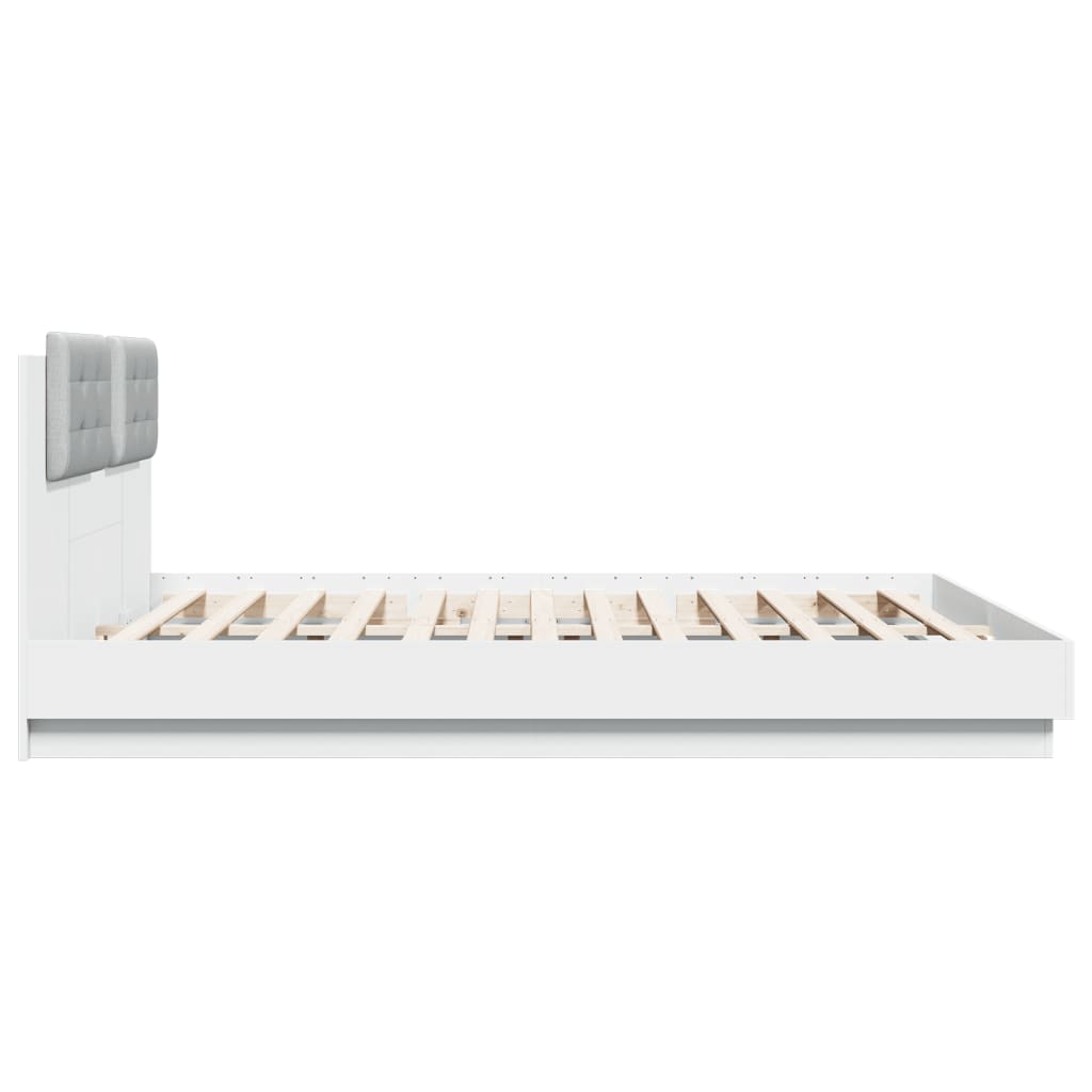 vidaXL Bed Frame without Mattress White 180x200 cm 5