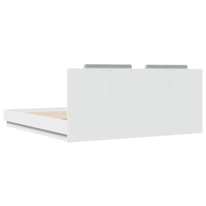 vidaXL Bed Frame without Mattress White 180x200 cm 6