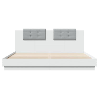 vidaXL Bed Frame without Mattress White 160x200 cm 4