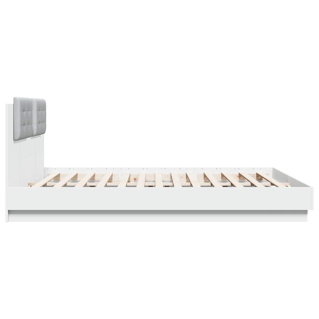 vidaXL Bed Frame without Mattress White 160x200 cm 5
